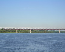 Вид на железнодорожный мост через р. Белая